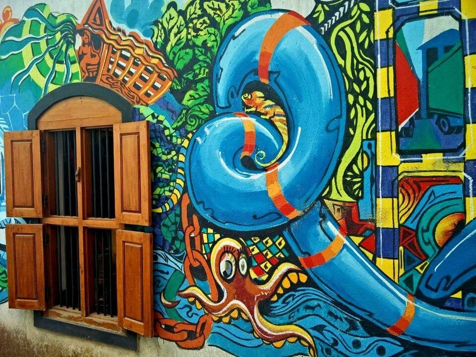 The historic Aspinwall House transformed into an art exhibition space during the biennale.